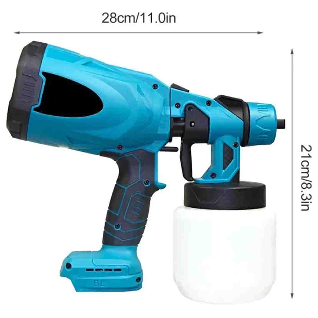 Pistol de Vopsit, 2 Acumulatori de 24V, Rezervor 800mL, 650mL/min, Trusa Depozitare