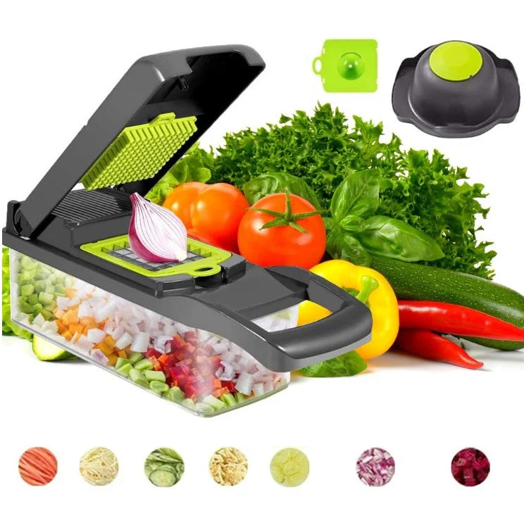 Razatoare Multifunctionala cu 14 accesorii ideala in bucatarie, Calitate Premium, Verde