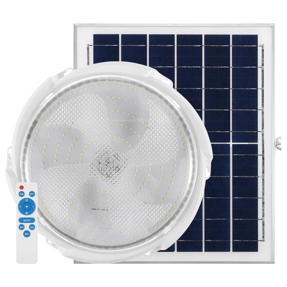 Set 2 x Aplica Plafoniera cu Panou Solar si Telecomanda 40W, Jortan