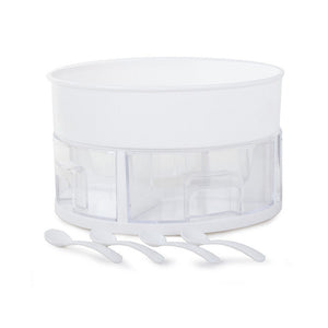 Organizator rotativ, pentru bucatarie, sertare de condimente si lingurite din plastic, rotund, 13x22, 5 cm PromotiiZilnice