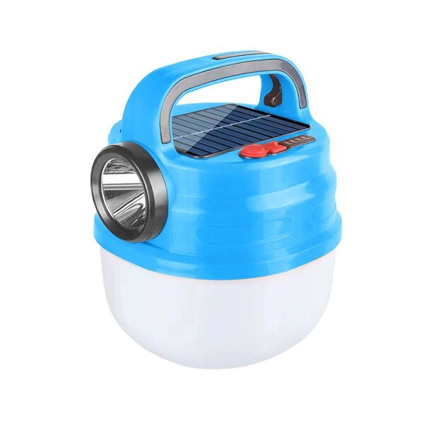 Lanterna Solara LED 80W, Lumina Frontala si Inferioara, 6 Moduri de Iluminare, Carlig de Agatare, Indicator Baterie