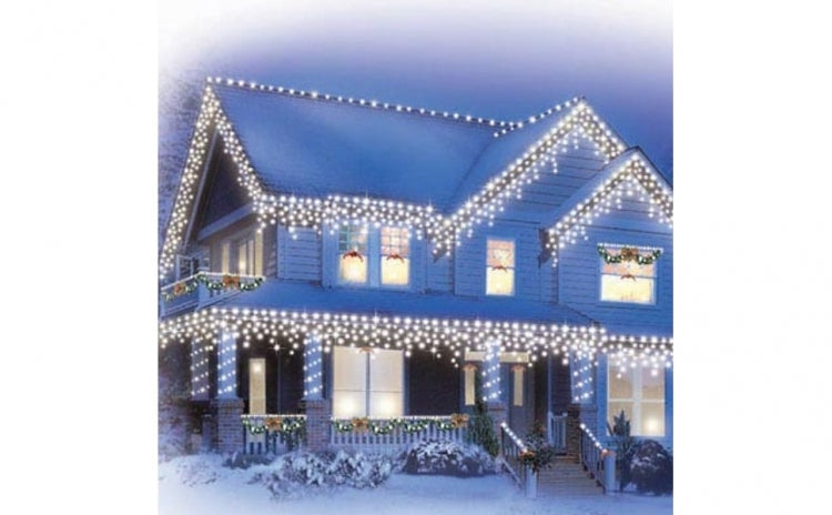 Instalatie pentru Craciun - franjuri, cu LED-uri tip turturi, 8 metri