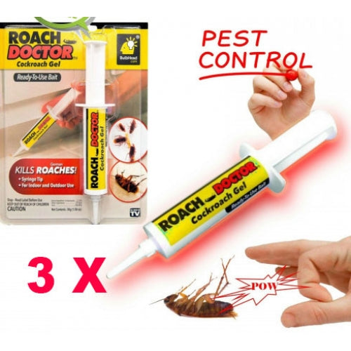 Set 3 x Insecticid tip seringa, solutie antigandaci RoachDoctor