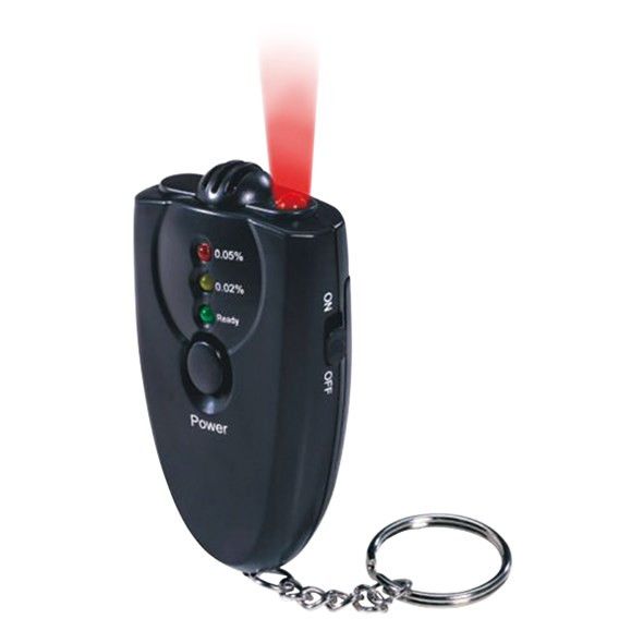 Detector de alcool tip breloc cu lanterna