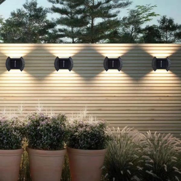 Set 4 lampi solare cu lumina bidirectionala