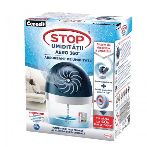 Dezumidificator camera Ceresit AERO 360, Blue