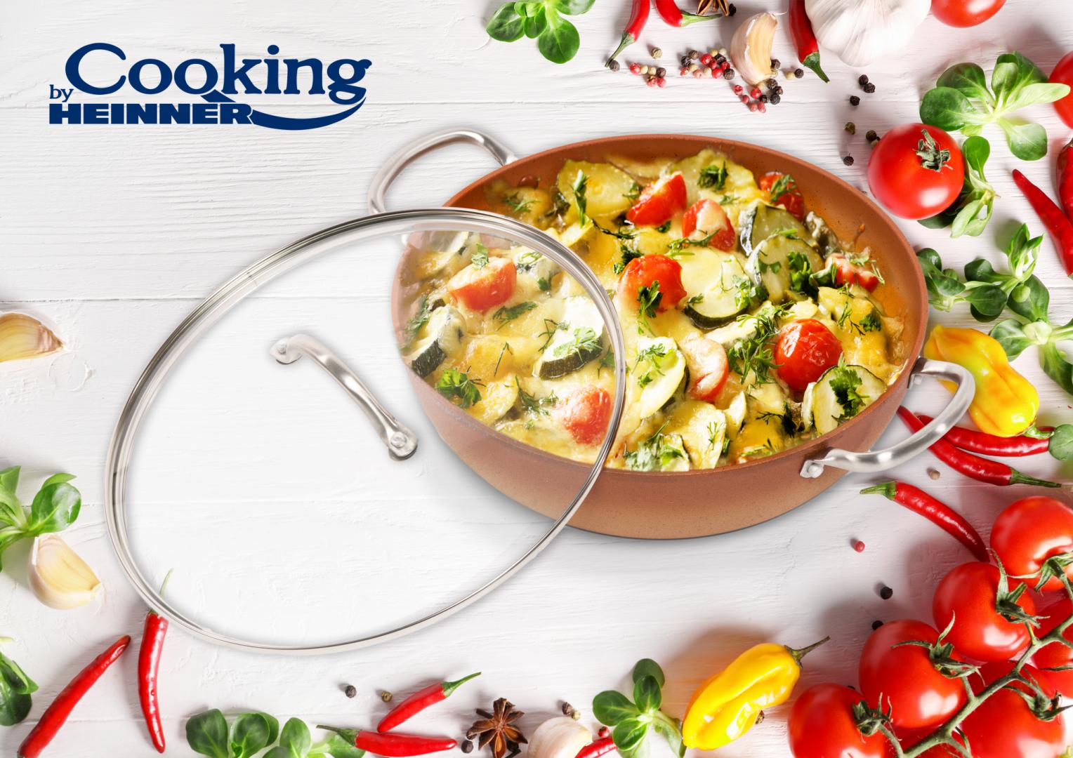 CRATITA ALUMINIU+CAPAC 28×7.5 CM, 3.7L, CERAMICA, COOKING BY HEINNER