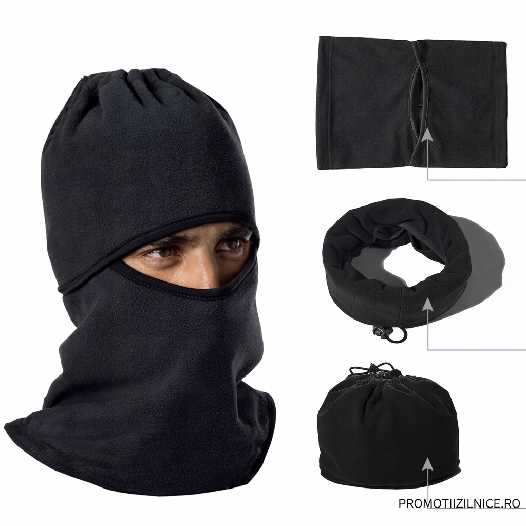 Pachet 1+1 Cadou Cagula 3in1 Fleece Unisex – Protectie Termica pentru Iarna, Schi, Moto, Drumetii PromotiiZilnice