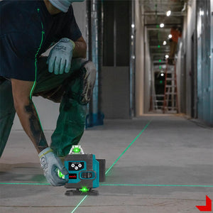 Nivela laser 4D, 16 linii, cu telecomanda, cu 1 baterie, albastru/negru - PromotiiZilnice