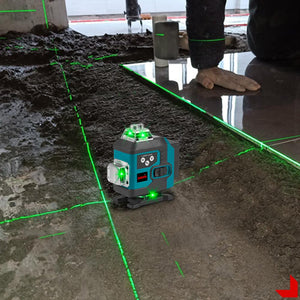 Nivela laser 4D, 16 linii, cu telecomanda, cu 1 baterie, albastru/negru - PromotiiZilnice