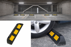 Opritoare roți auto reflectorizante – Set 2 bucăți pentru parcare sigură – Cauciuc durabil PromotiiZilnice