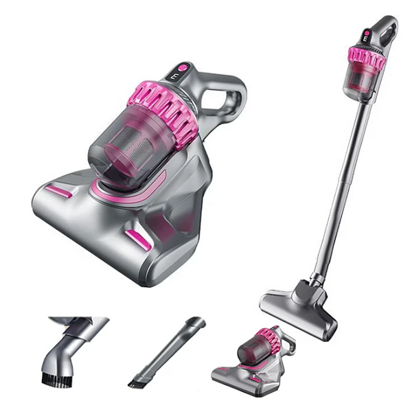 Aspirator de pat anti-acarieni, wireless, igienizare profunda, usor si manevrabil, 10000Pa, cu 8000 de vibratii pe minut, Violet