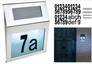 Numar de casa LED, incarcare solara PromotiiZilnice