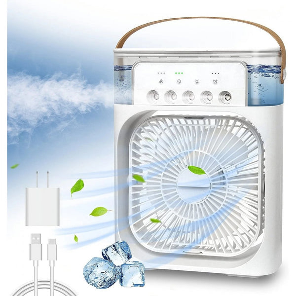 Ventilator 5 in 1, Purificare si Umidificare Aer, Odorizare, Rezervor Apa 600 ml, Temporizator, 3 Trepte de Viteza