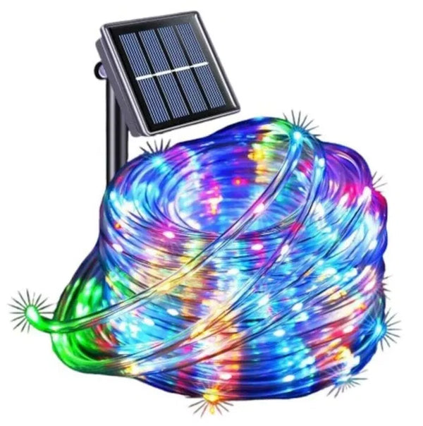 Furtun Luminos LED pentru Exterior cu Incarcare Solara 10M - 60LED