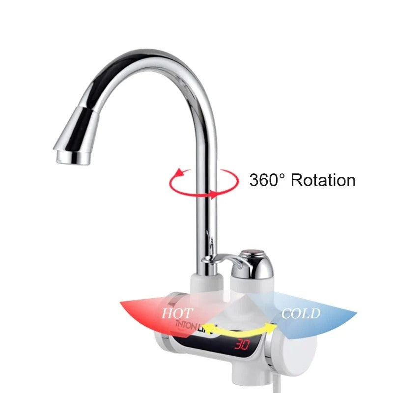 Robinet pentru apa calda 3000W, Electric, Instant cu afisare LCD - PromotiiZilnice