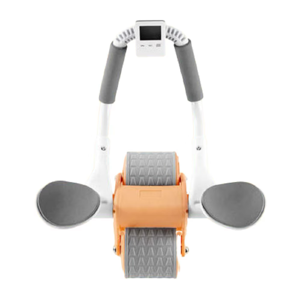 Aparat fitness, multifunctional pentru abdomen, 2 role cu autorevers, anti-alunecare, tip sanie, cu timer detasabil
