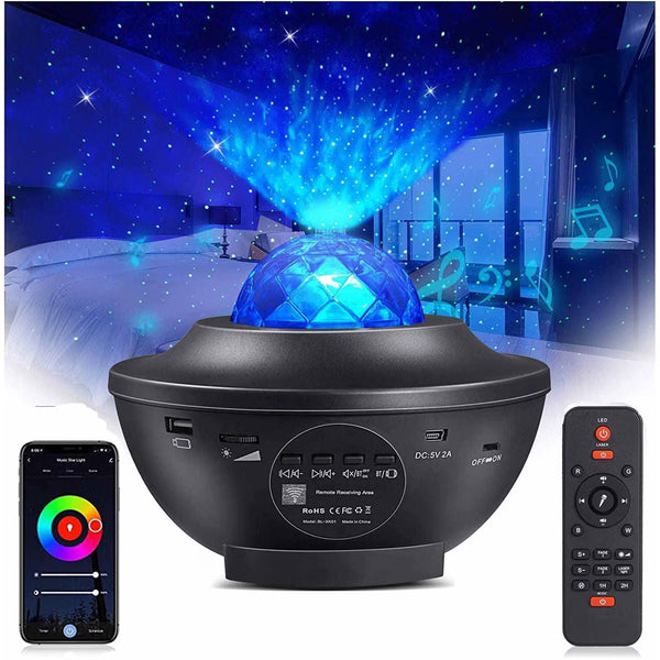 1+1 CADOU Lampa de Veghe tip proiector 3 in 1 Phuture, conexiune Bluetooth, temporizator, stick USB si boxa incorporata