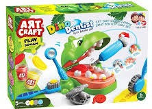 Joc creativ cu plastilina, Dino la dentist, accesorii incluse, +3 ani