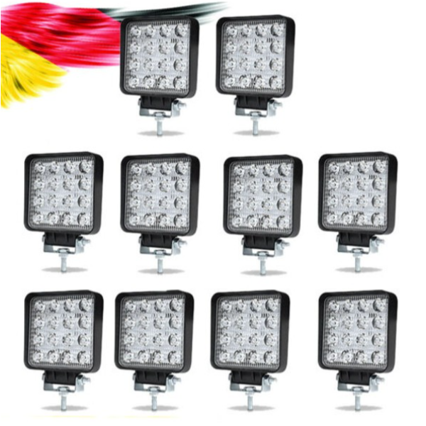 Set 8 proiectoare 16 LED 48W auto OFF-ROAD, IP 67
