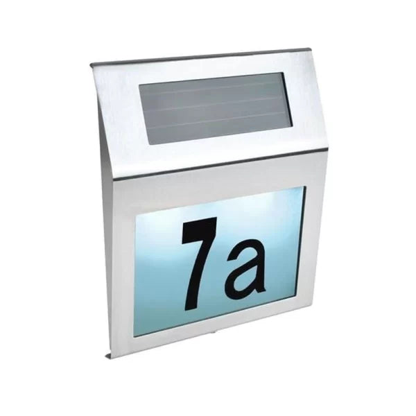 Numar de casa LED, incarcare solara