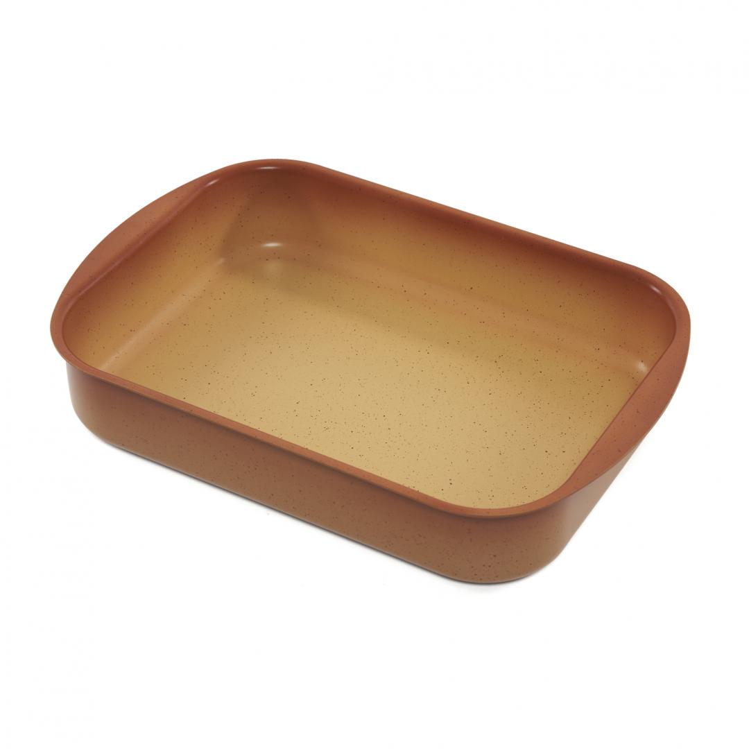 TAVA ALUMINIU 35X25X7.2 CM, CERAMICA, COOKING BY HEINNER