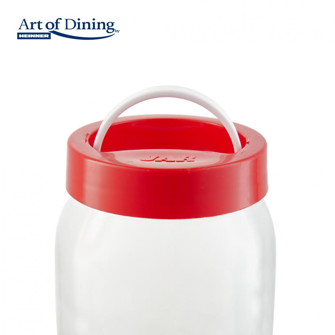 Set 2 X Borcan depozitare din sticla cu capac ,3L